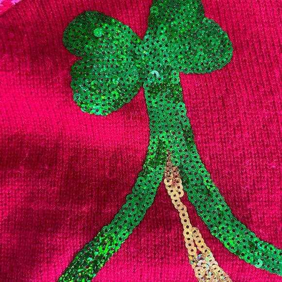 Blizzard Bay Festive Red and Green Women's Christmas Cat Sweater, Large, EUC - Picture 7 of 10